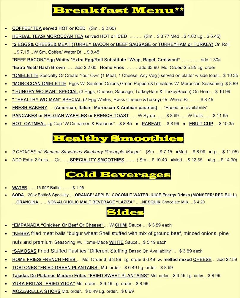 Mariam's Cafe Menu image 1